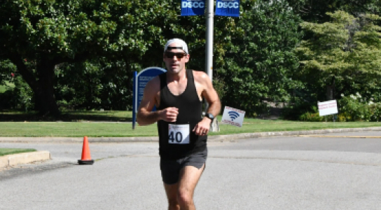 Baker McCool, DSCC EMS Program Director, was the Eagle Run 5K winner on Sat., Aug. 28, 2021.