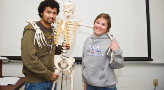 Students with Skeleton