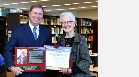 Dr. Karen Bowyer inducted into the TCCAA Hall of Fame