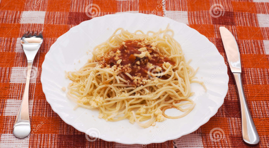 plate of spaghetti